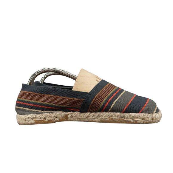 Espadrille Flats Womens 39 Slip On Boho Stripe Fabric Artisanat Francais Loafer - Picture 12 of 12
